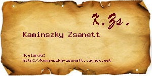 Kaminszky Zsanett névjegykártya