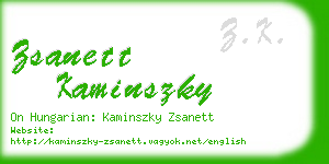 zsanett kaminszky business card